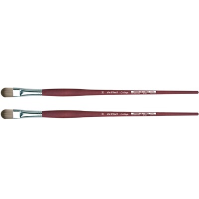 da Vinci COLLEGE Oil and Acrylic Synthetic Bristle, Filbert Brush, 2/Bundle (DVXVA875016-2)