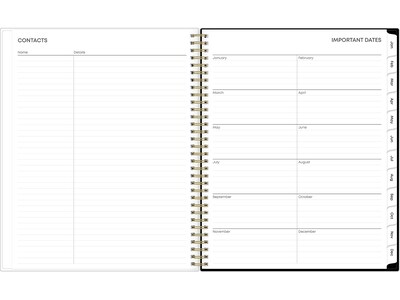 2025 Blue Sky Baccara Dark 8.5" x 11" Weekly & Monthly Planner, Plastic Cover, Multicolor (110211-25)