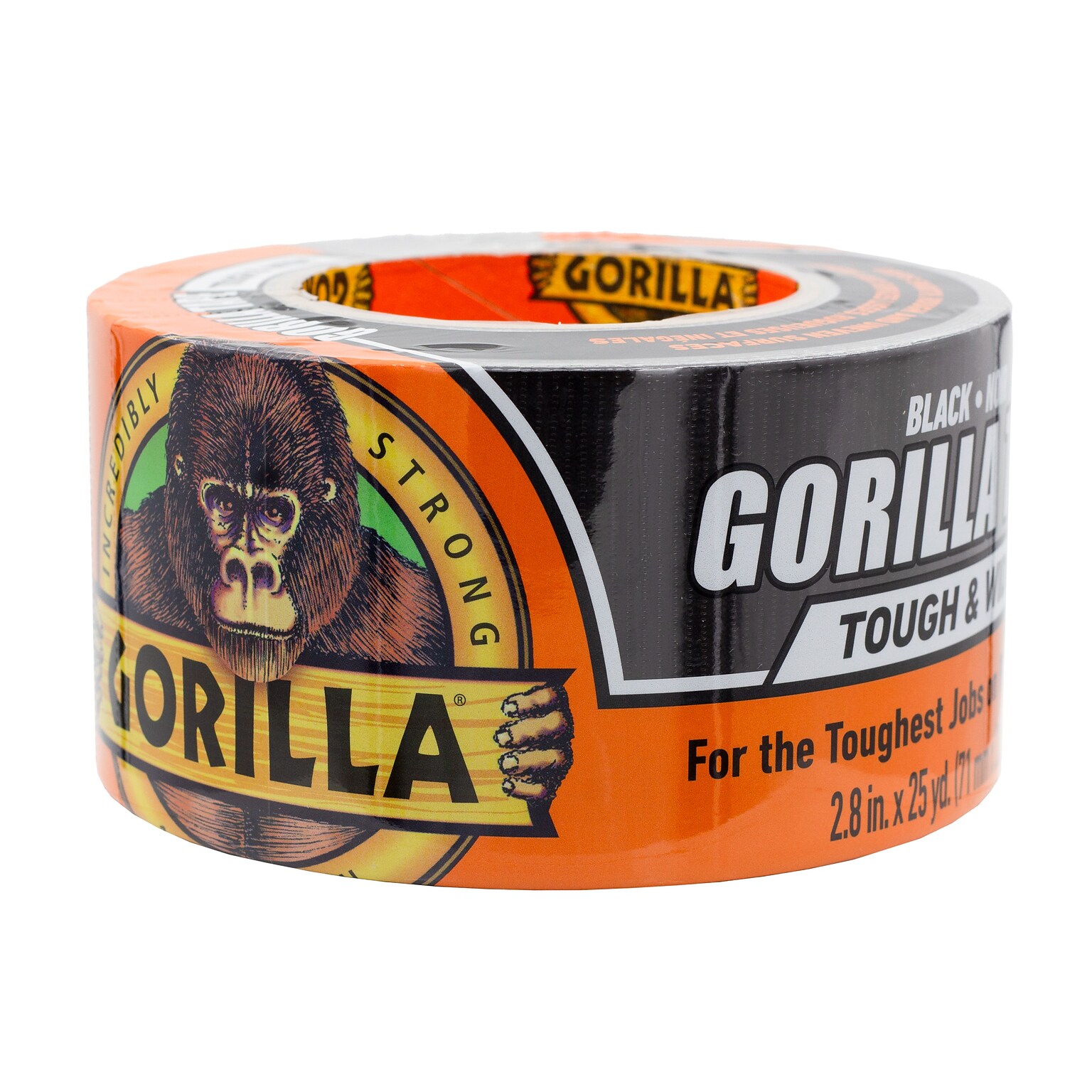 Gorilla Tough & Wide Duct Tape, 2.88 X 25 yds., Black (106425)
