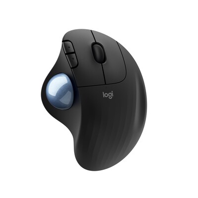 Logitech M575 Wireless Ergonomic Trackball Bluetooth & USB Mouse, Black (910-005869) | Quill