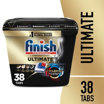 Finish Ultimate Dishwasher Detergent Tablets, Unscented, 38 Tablets (51700-99828)