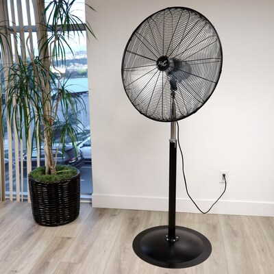 Vie Air 30" Industrial Oscillating Pedestal Fan, 3-Speed, Black (938120624M)
