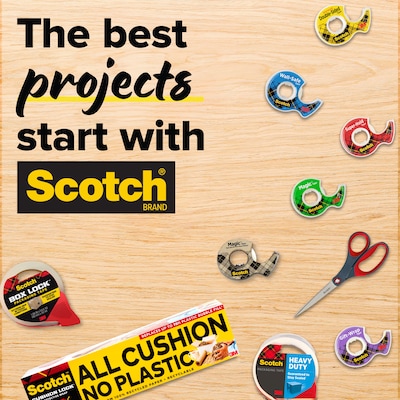 Scotch Permanent Double Sided Tape w/Refillable Dispenser, 1/2" x 13 yds., 1" Core (137)