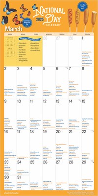2025 BrownTrout National Day  12" x 12" Monthly Square Wall Calendar (9781975479985)