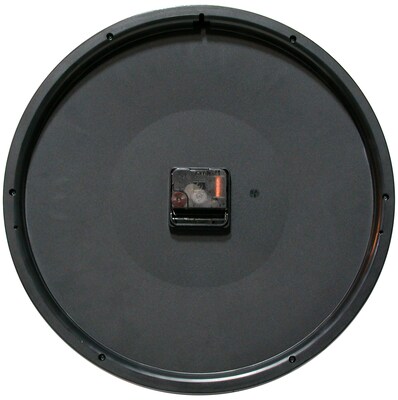 Infinity Instruments Lexington Ave Wall Clock, 15", Silver w/ Red Hands