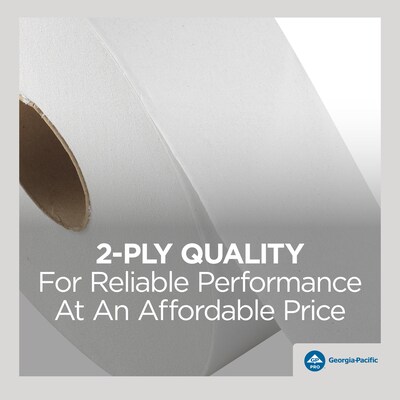 Georgia-Pacific Professional Series Jumbo Jr. Toilet Paper, 2-Ply, White, 1000 ft./Roll, 4 Rolls/Carton (2172114)