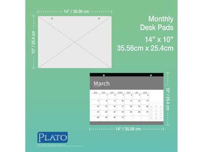 2024-2025 Plato House of Turnowsky OFFICIAL 14" x 10" Academic & Calendar Monthly Desk Pad Calendar (9781975480448)