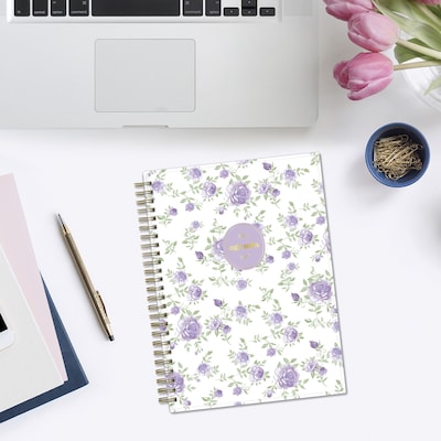 2026-2027 Blue Sky Sincerely Jules Purple 6" x 8" Academic Year Weekly & Monthly Planner, Plastic Cover, Purple (161387)