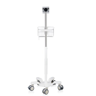 Viva Comfort Steel Welch Allyn 4400 Vital Signs Monitor Steel Mobile Stand with Storage Basket, White (ADIME911-01-MK)