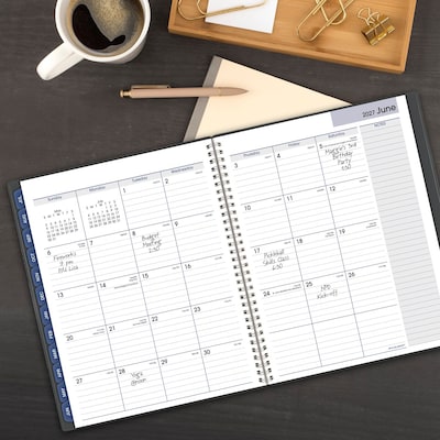 2026-2027 AT-A-GLANCE DayMinder 8.5" x 11" Academic Weekly & Monthly Planner, Plastic Cover, Charcoal (AYC545-45-27)