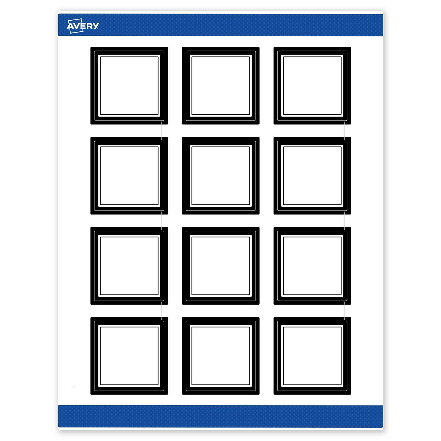 Avery Laser/Inkjet Square Multipurpose Labels, 2 x 2, White, 120/Pack (S00DM2)
