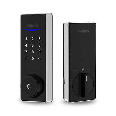 Philips Wi-Fi Smart Deadbolt with Palm Recognition & Handle – Satin Nickel
