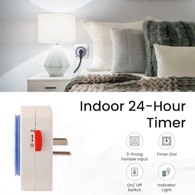 GoGreen Power Indoor AC Timer, White (GG-36011)