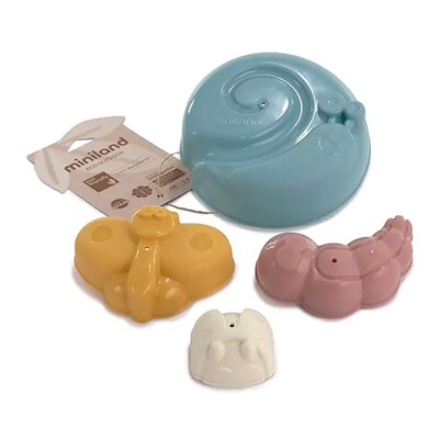 Miniland ECO Sand Molds, 4 Pieces Per Set, 2 Sets (MLE32263-2)