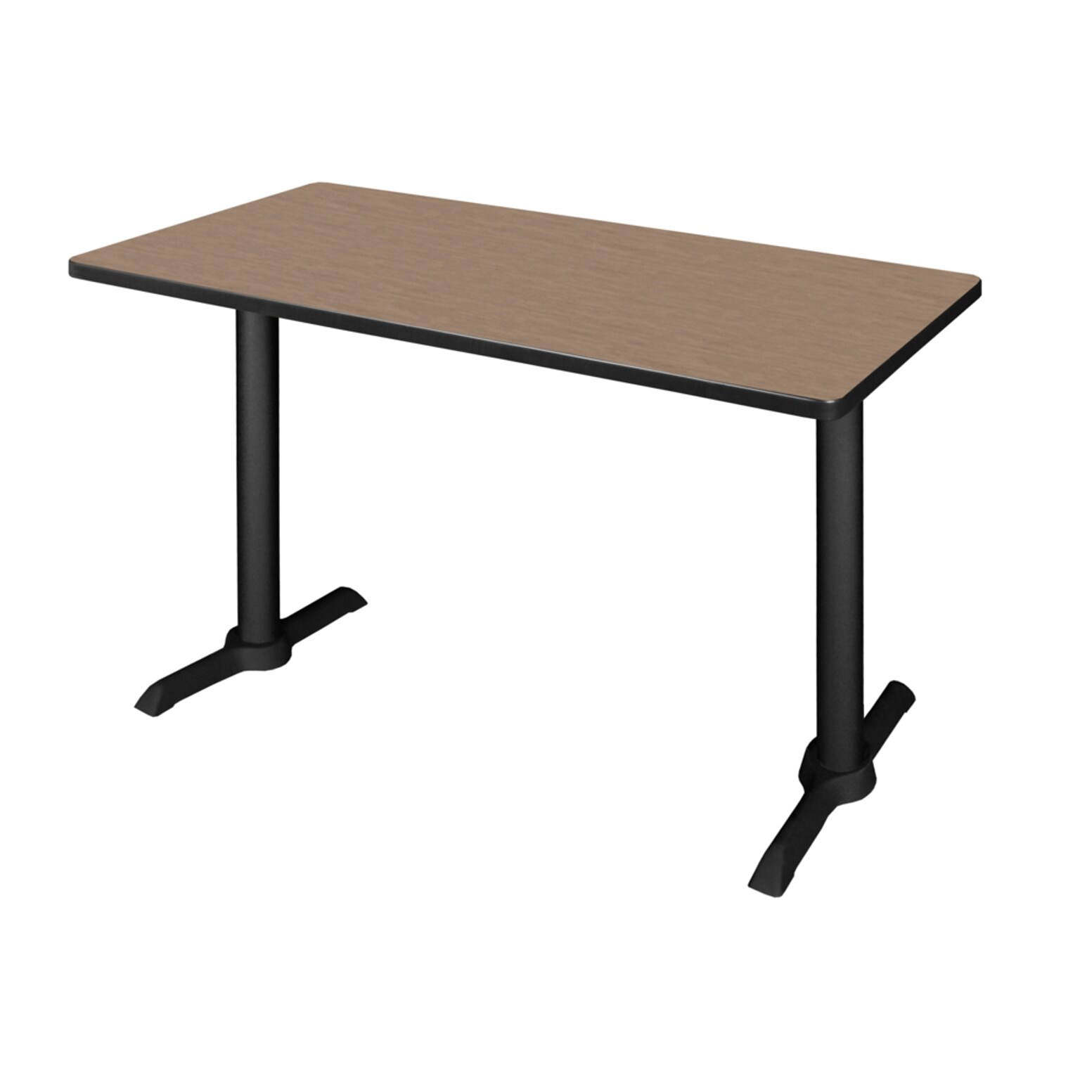 Regency Cain Steel T-Base Training Seminar Table, 42 x 24, Noble Oak/Black Base (MTRCT4224NO)