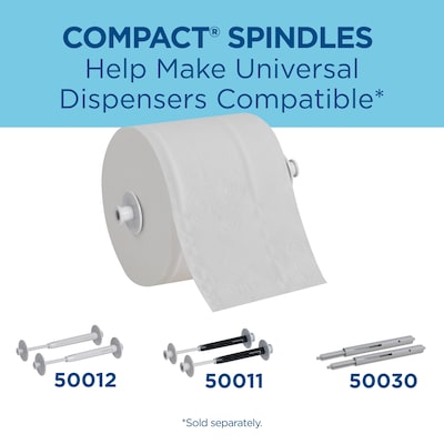 Compact Recycled Coreless Toilet Paper, 2-Ply, White, 1000 Sheets/Roll, 36 Rolls/Carton (19375)