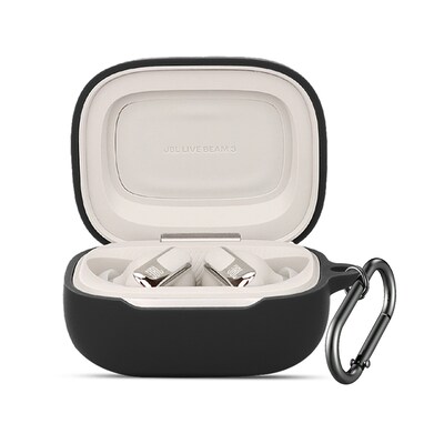 SaharaCase Venture Series Silicone Case for JBL Live Beam 3 Earbuds, Scorpion Black (HP00148)
