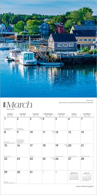 2026 BrownTrout Coast of New England 12" x 12" Monthly Wall Calendar (9798330702961)