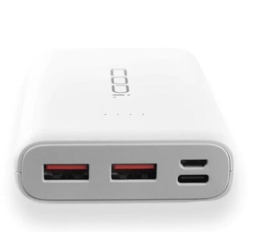 CODi USB-A/USB-C Power Bank for Multiple Brands, 10000 mAh, White  (A03031)