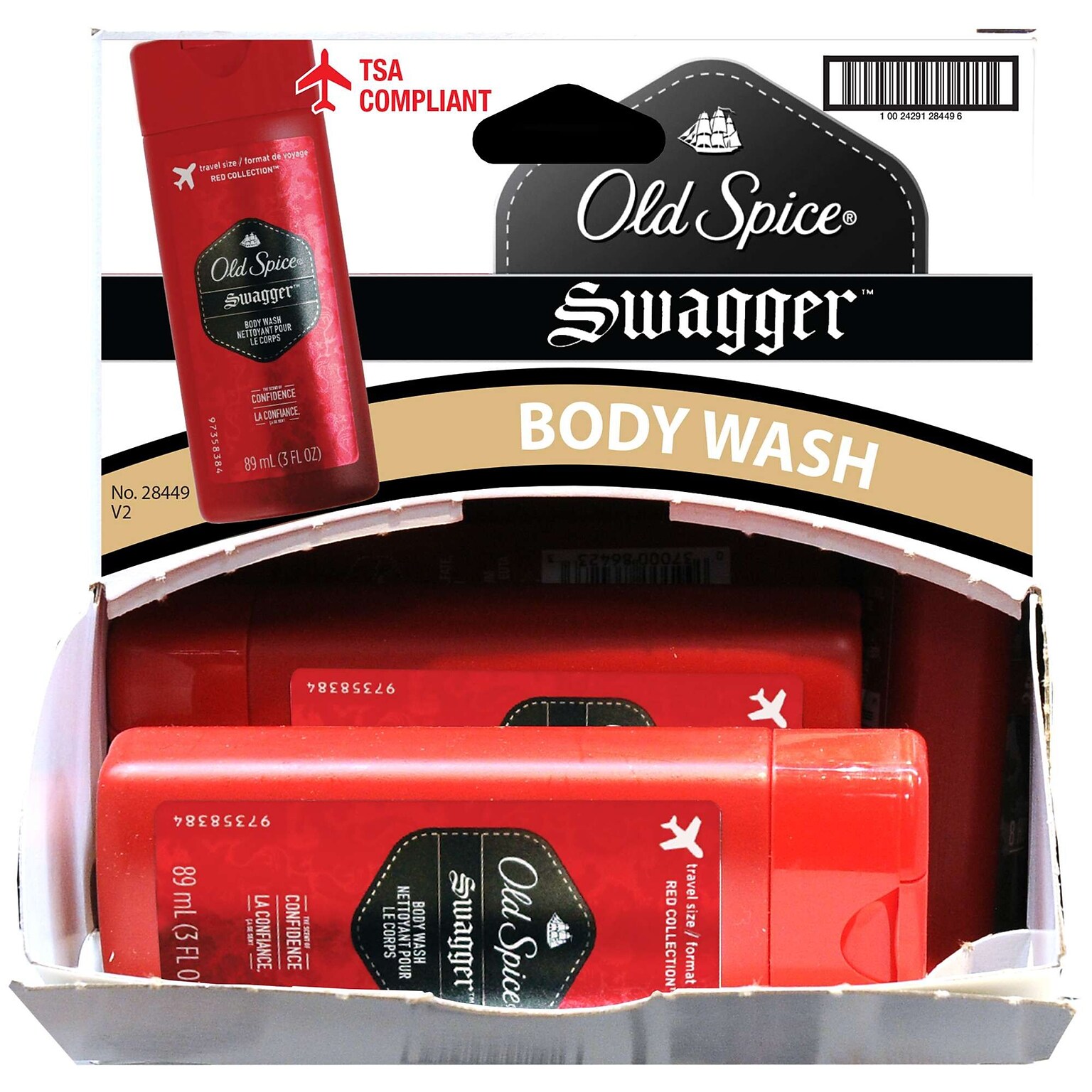 Old Spice Swagger Body Wash, 3 oz Bottle, 12 Bottles/Dispensit Box, 12 Dispensit Boxes/Carton