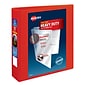 Avery Heavy Duty 2" 3-Ring View Binders, One Touch EZD Ring, Red (79225)