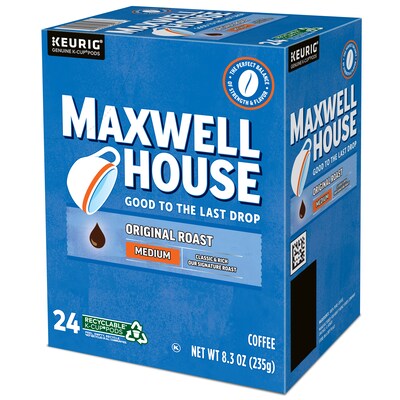 Maxwell House Original Roast Coffee Keurig® K-Cup® Pods, Medium Roast, 24/Box (5469)