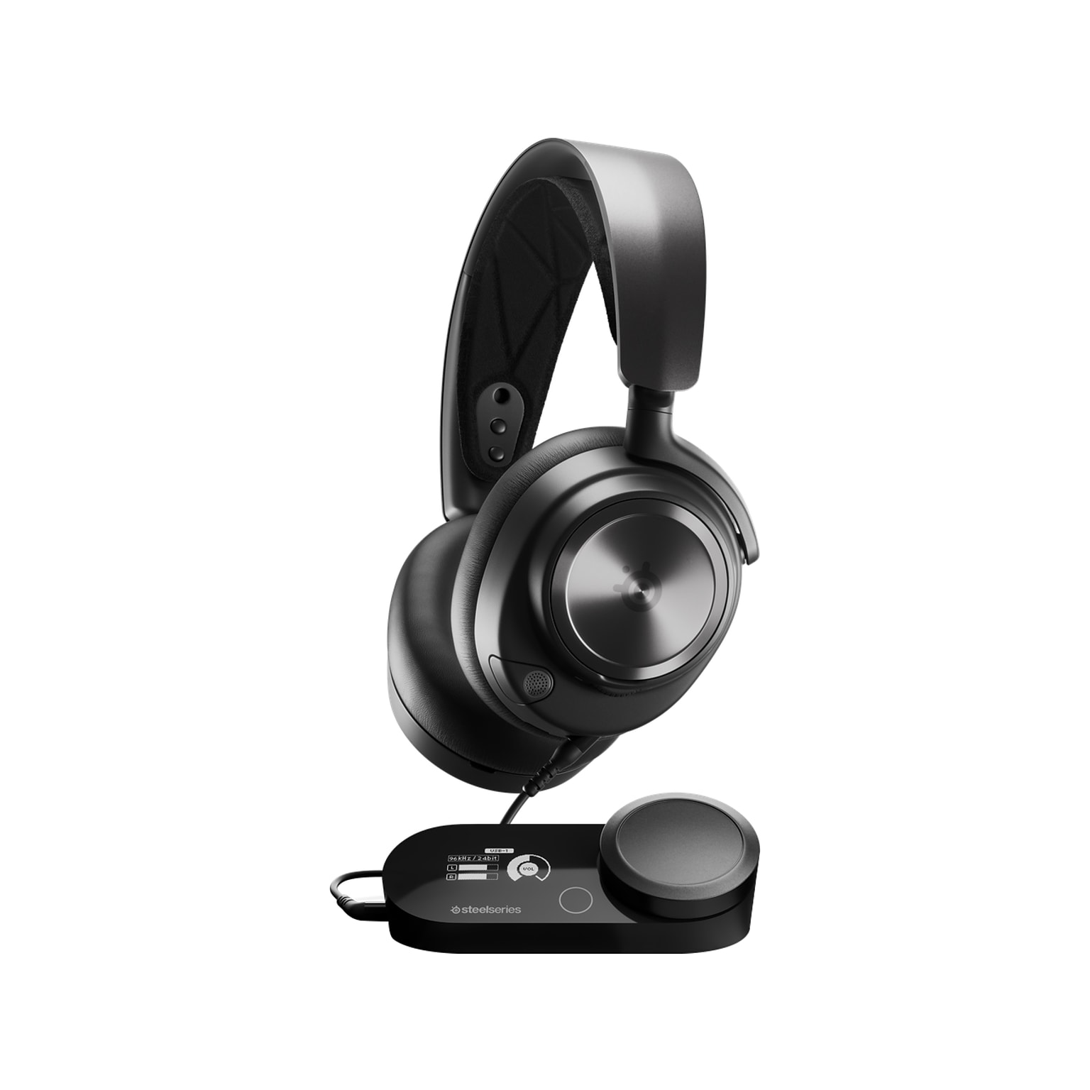 Steel Series Arctis Nova Pro Noise Canceling Gaming Over-the-Ear Headset, 3.5mm, Black (61527)
