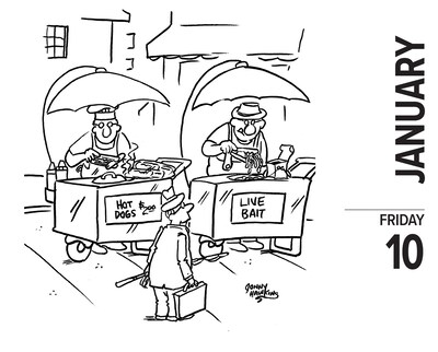 2025 Willow Creek Fishing Cartoon-A-Day 6" x 5.5" Day-to-Day Calendar, Multicolor (40836)