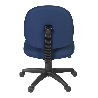 Regency Comfort Series Armless Ergonomic Fabric Swivel Task Chair, Navy Blue (105-NV)