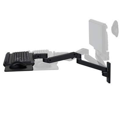 Ergotron LX Pro Adjustable Wall Mount Full-Sized Keyboard Arm, Black (45-685-292)