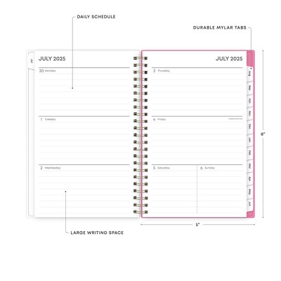 2025-2026 Blue Sky Roosevelt 5" x 8" Academic Year Weekly & Monthly Planner, Plastic Cover, Multicolored (128692-A26)