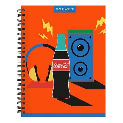 2027 TF Publishing Coca-Cola 6.5 x 8  Weekly & Monthly Standard Planner, Paperboard Cover, Multicolored (27-9234)