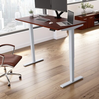 Bush Business Furniture Move 40 Series 60"W Electric Height Adjustable Standing Desk, Hansen Cherry/Cool Gray (M4S6030HCSK)