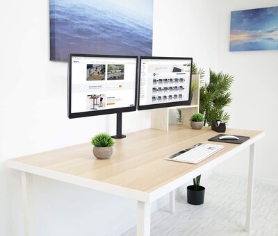 Mount-lt! Adjustable Full Motion Monitor Arm Mount, Up to 32 Monitor, Black (MI-2752L)