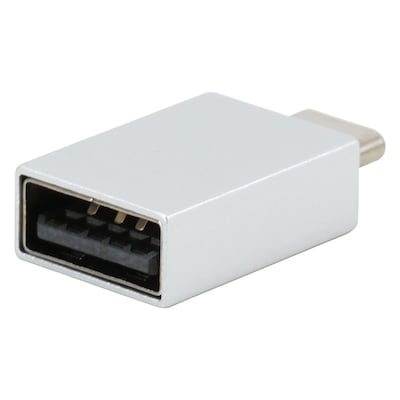 Amaze USB-C to USB-A Adapter, Silver, 2/Pack (AMZUSBCA2P)