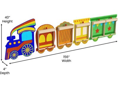 Flash Furniture Bright Beginnings Train STEAM Wall System (MK-ME06486-GG)