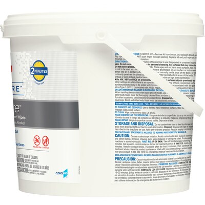 Clorox Healthcare VersaSure Disinfectant Wipes, 110 Wipes/Bucket (31759)