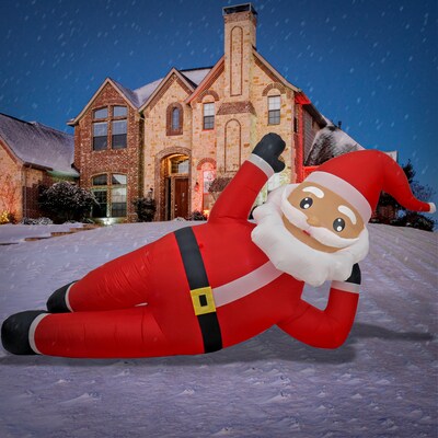 National Tree Company First Traditions 12 Inflatable Relaxing Santa (FRT100-JAY10222)