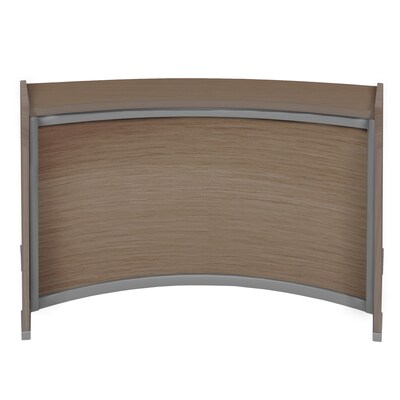 Marque Curved Reception Station, Standalone or Add-On, Noble Oak (77490NO)