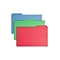 Smead FasTab Reinforced Recycled Hanging File Folder, 3-Tab Tab, Legal Size, Assorted Colors, 18/Box