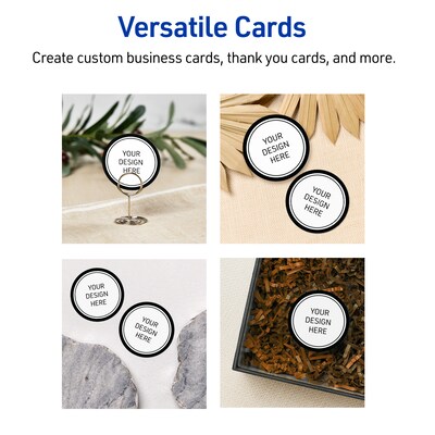 Avery Double Black Border Matte Blank Card, White, 120/Pack (S00-D2C)