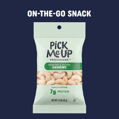 Pick Me Up Provisions™ Roasted & Salted Cashews, 1.5 oz., 36 Bags/Box (PM62981)