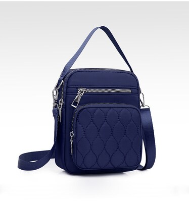 Nicci Polyester Cross-Body Quilted Bag, Navy (CBM240510A-NAV)