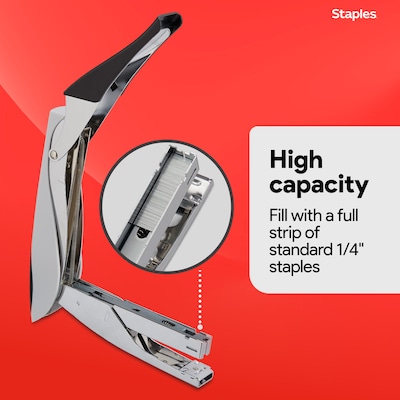 Staples Deluxe Heavy-Duty Handheld Stapling Pliers, 20-Sheet Capacity, Black/Gray (24546/17584)