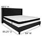 Flash Furniture Riverdale Tufted Upholstered Platform Bed in Black Fabric with Memory Foam Mattress, King (HGBMF40)