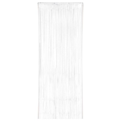 Party City Foil Fringe Curtain, White (AM242000-08-NS)