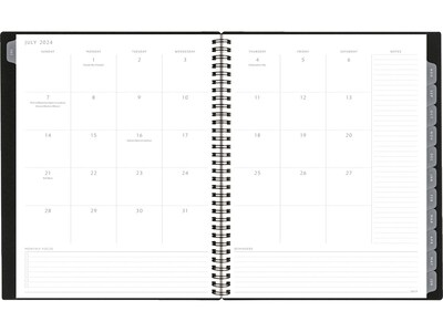 2024-2025 AT-A-GLANCE Elevation 8.5" x 11" Academic Weekly & Monthly Planner, Poly Cover, Black (75-959P-05-25)