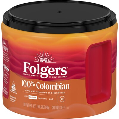 Folgers 100% Colombian Coffee, Medium Roast, 22.6 oz. (2550020532)