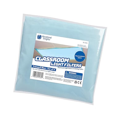 Educational Insights The Original Fluorescent Light Filters, 2' x 4', Blue, 4/Set (1230)