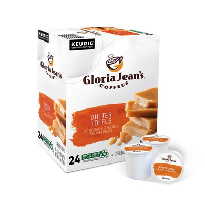 Gloria Jeans Butter Toffee Coffee Keurig® K-Cup® Pods, Medium Roast, 24/Box (5000330066)